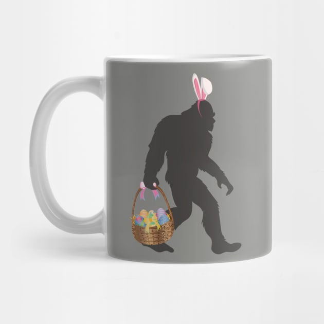 Funny Bigfoot Easter Design with Easter Basket by Dibble Dabble Designs